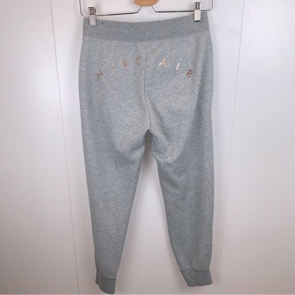 Nike Air Rose Gold Logo Heather  Grey Jogger Sportswear Pants Ladies' sz S - Picture 6 of 9